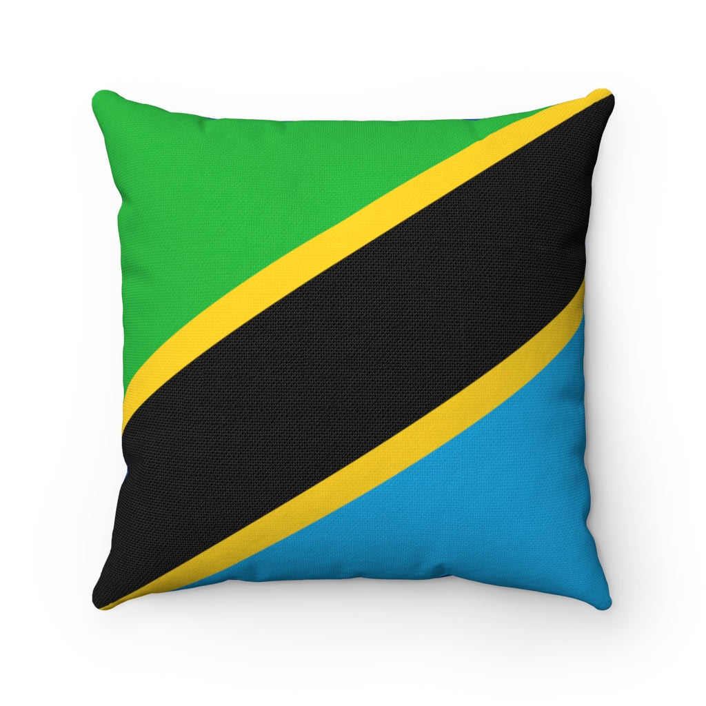 Tanzania flag Spun Polyester Square Pillow