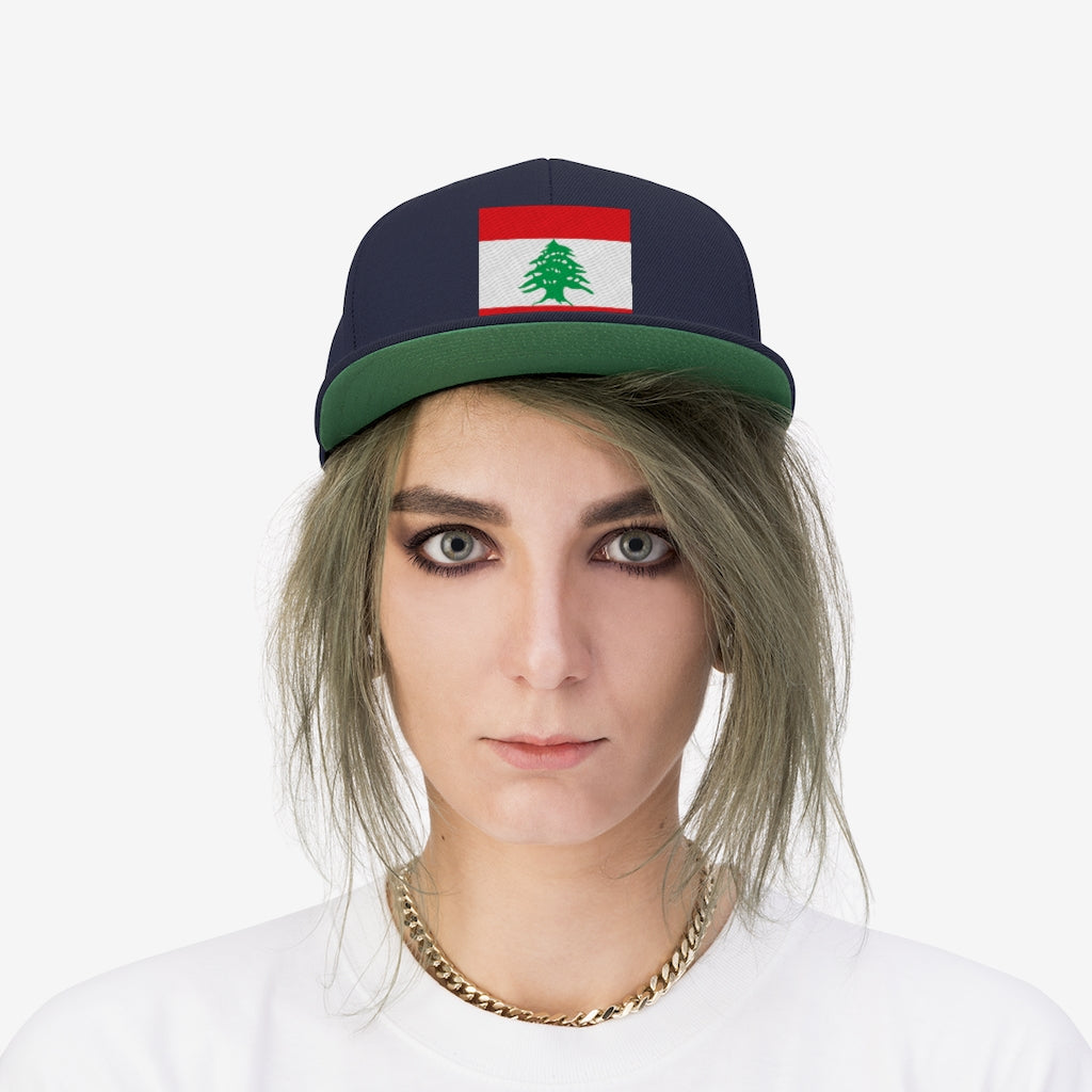 LEBANON Unisex Flat Bill Hat