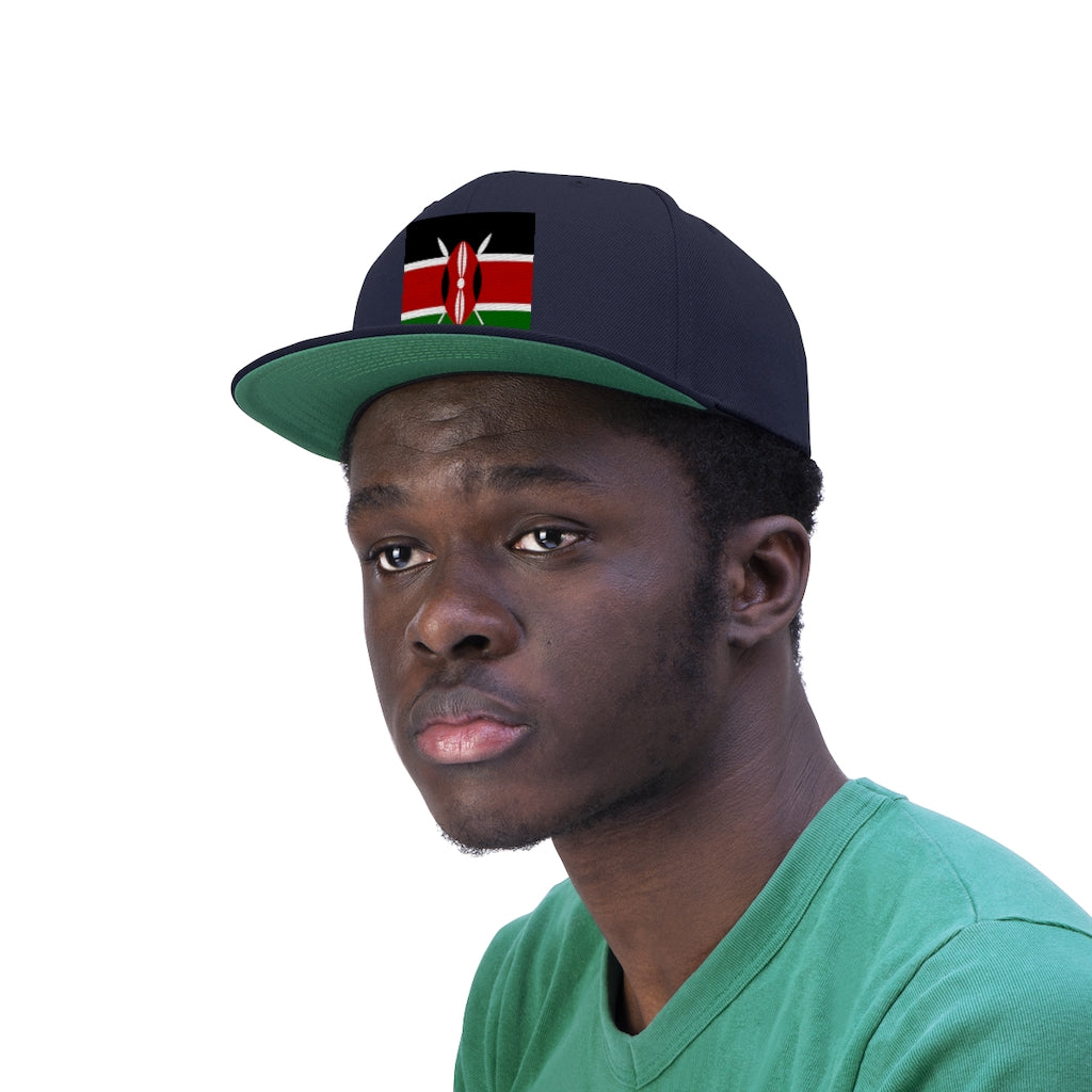 KENYA Unisex Flat Bill Hat