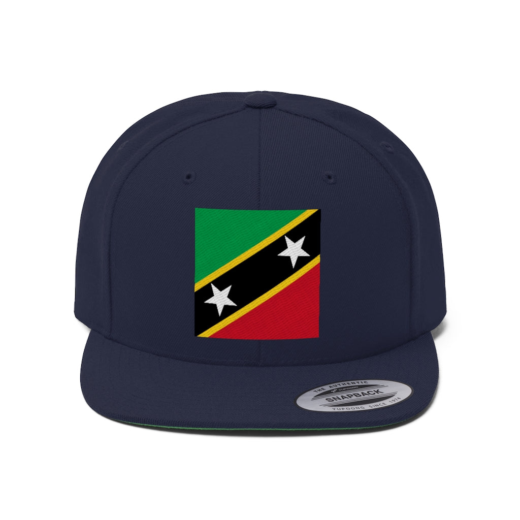 SAINT KITTS AND NEVIS Unisex Flat Bill Hat