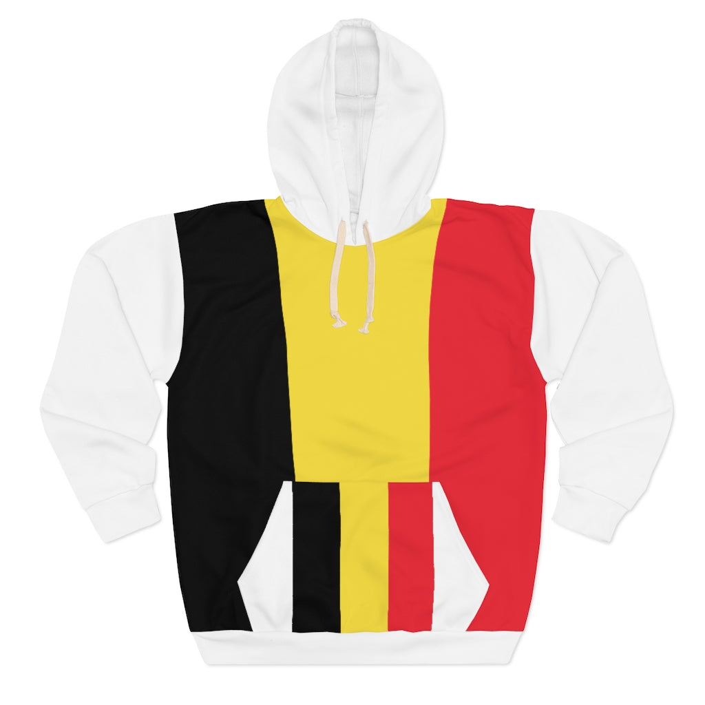 Belgium AOP Unisex Pullover Hoodie