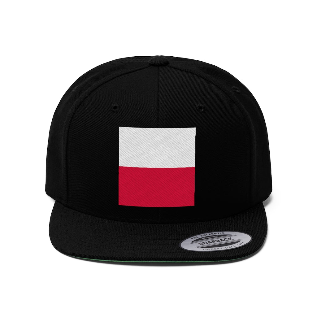 POLAND Unisex Flat Bill Hat