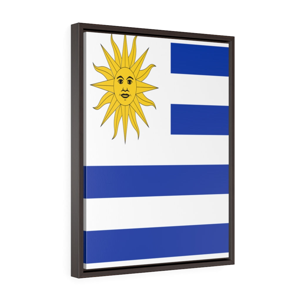 URUGUAY Vertical Framed Premium Gallery Wrap Canvas