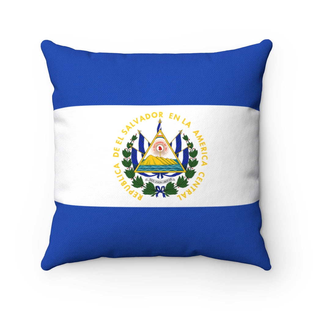 El Salvador flag Spun Polyester Square Pillow