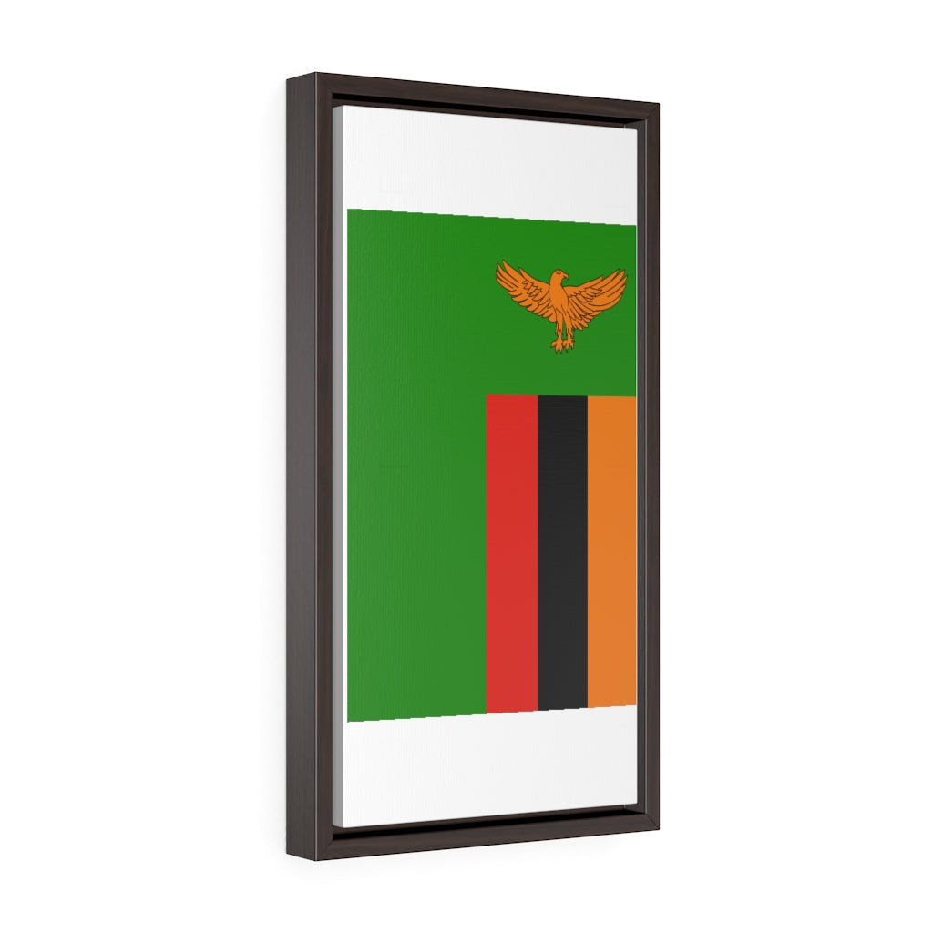 ZAMBIA Vertical Framed Premium Gallery Wrap Canvas