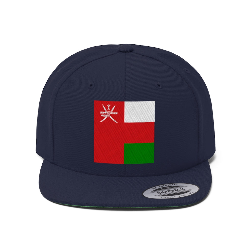 OMAN Unisex Flat Bill Hat