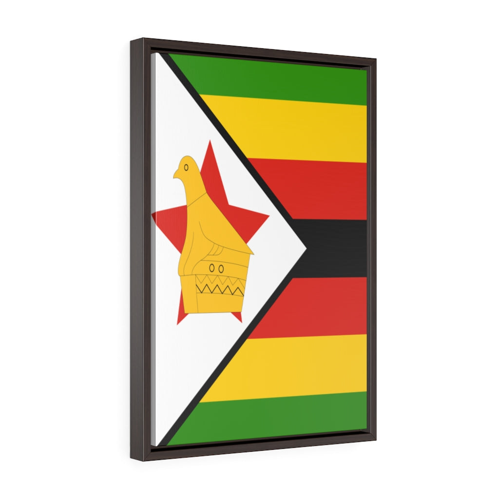 ZIMBABWE Vertical Framed Premium Gallery Wrap Canvas