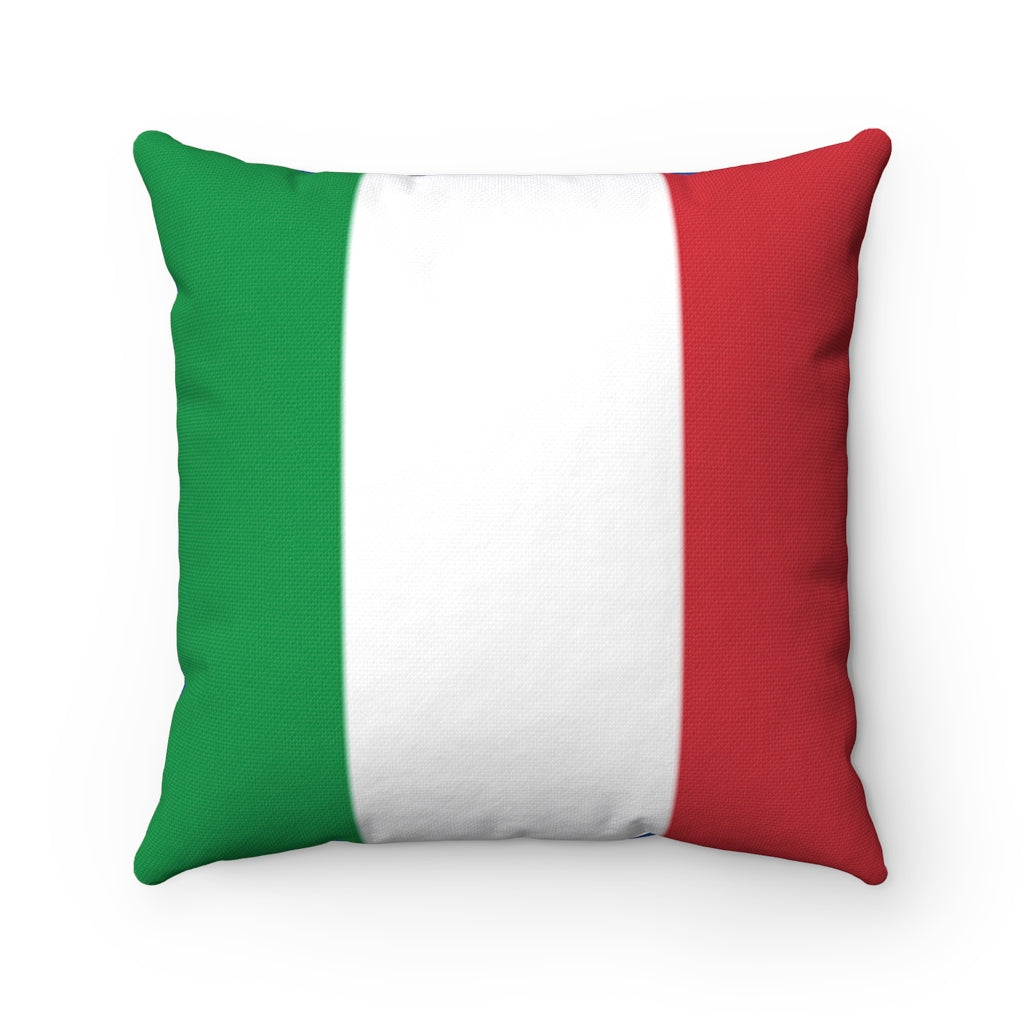 Italy flag Spun Polyester Square Pillow