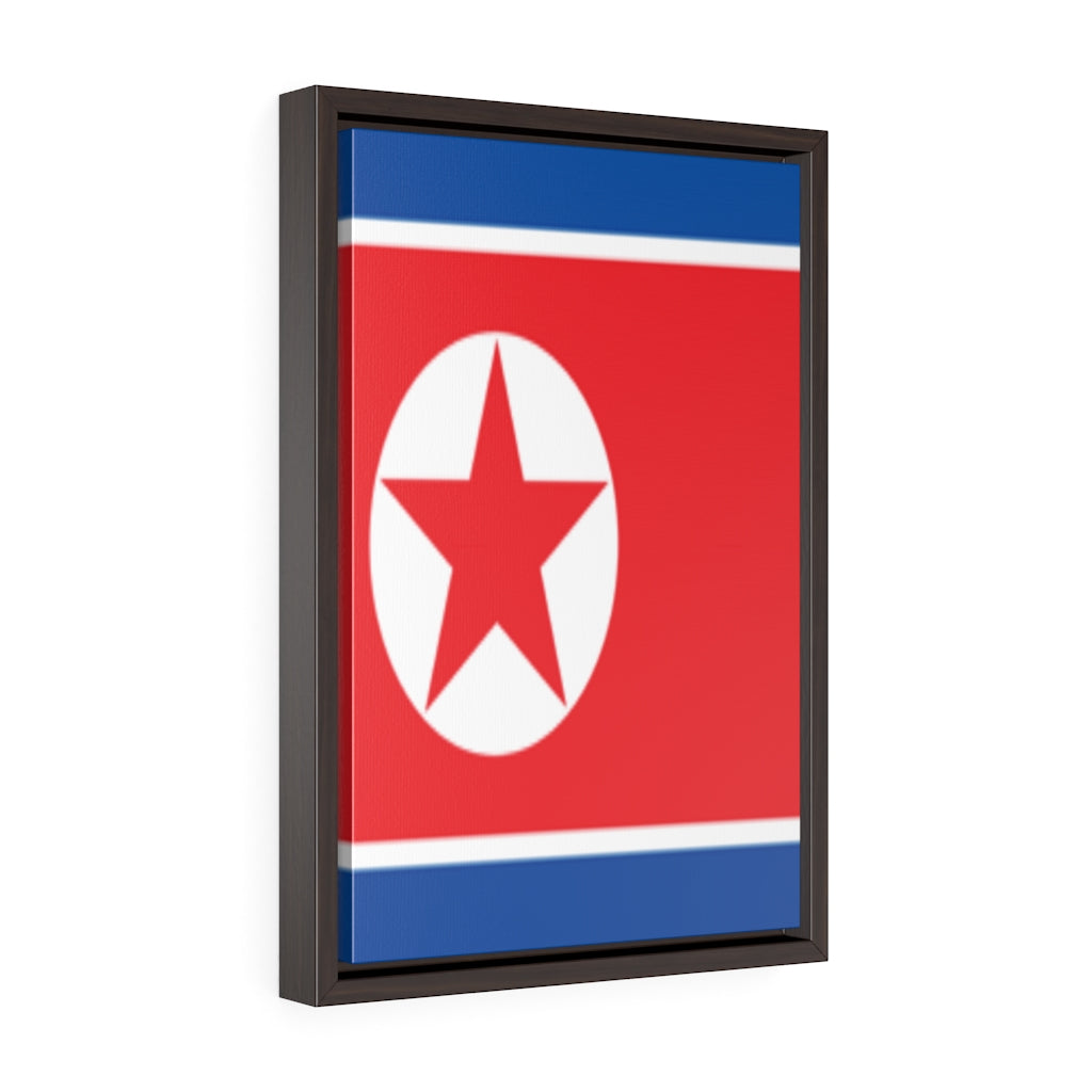 NORTH KOREA Vertical Framed Premium Gallery Wrap Canvas