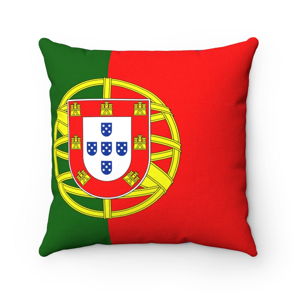 Portugal flag Spun Polyester Square Pillow