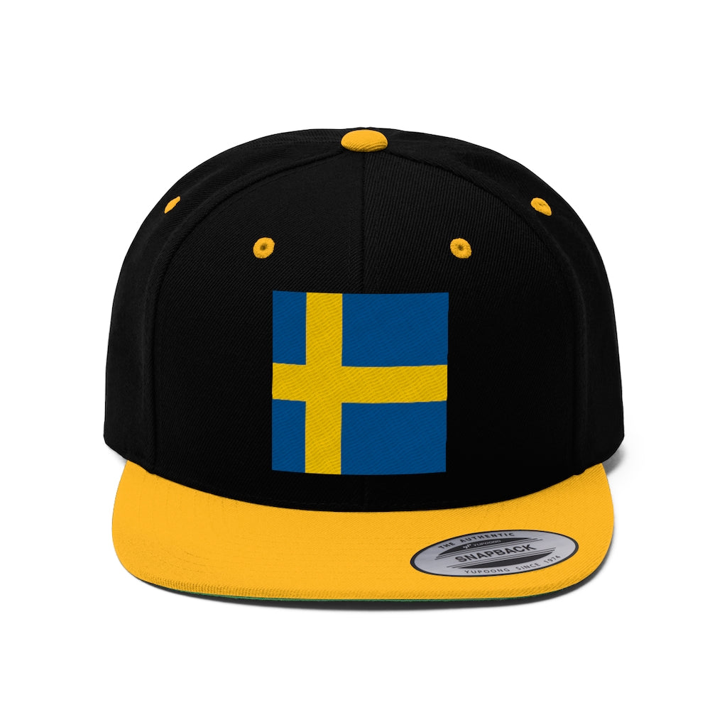 SWEDEN Unisex Flat Bill Hat