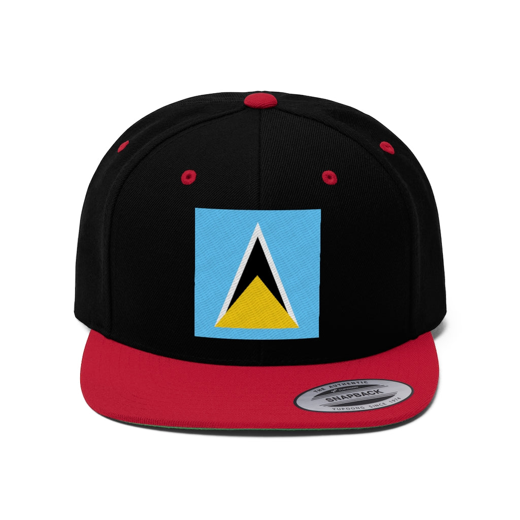 SAINT LUCIA Unisex Flat Bill Hat