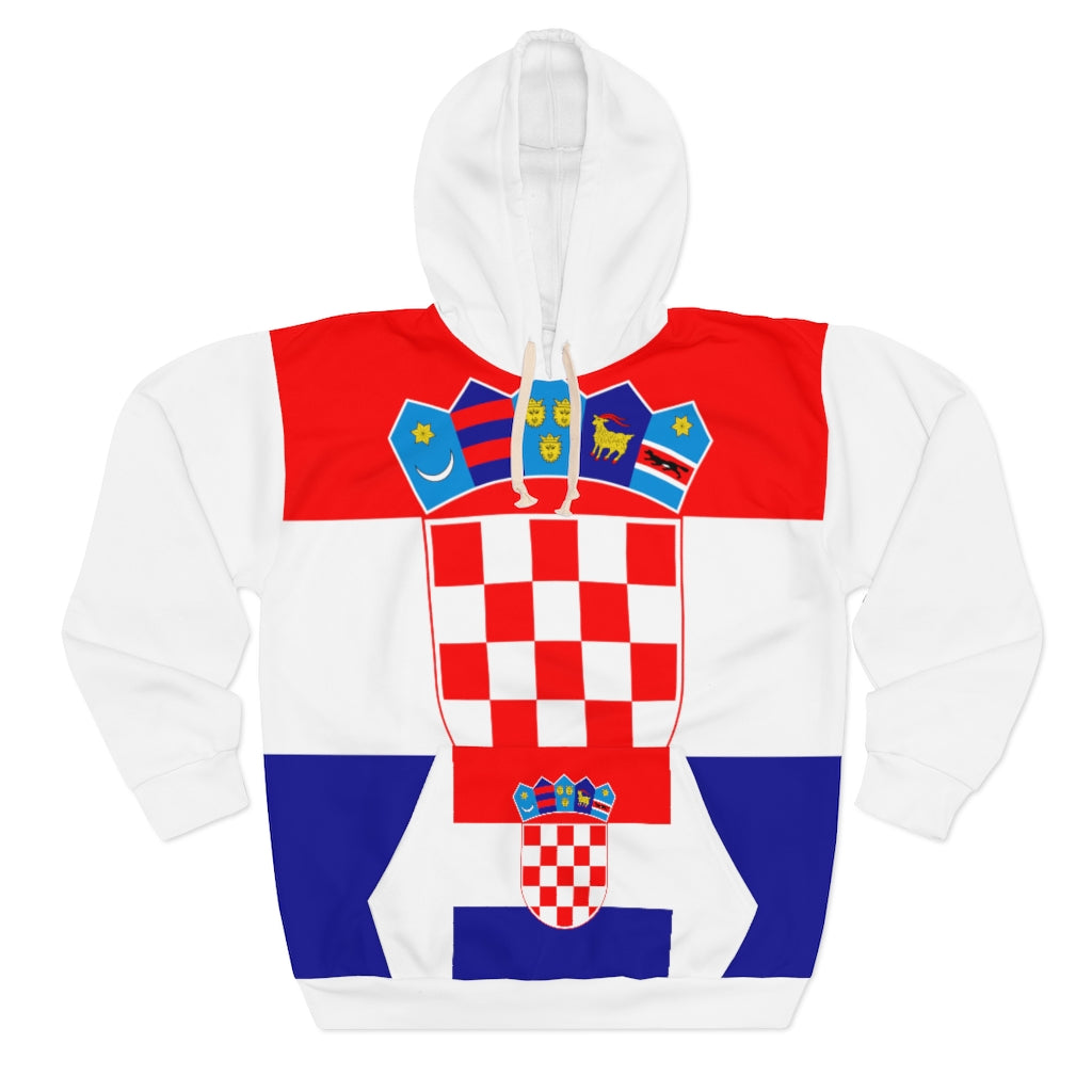 Croatia AOP Unisex Pullover Hoodie