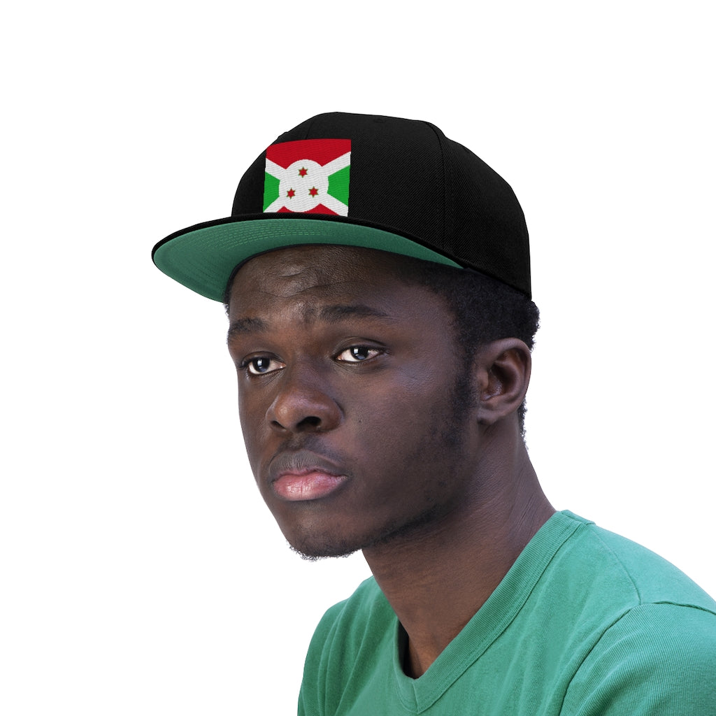 BURUNDI Unisex Flat Bill Hat