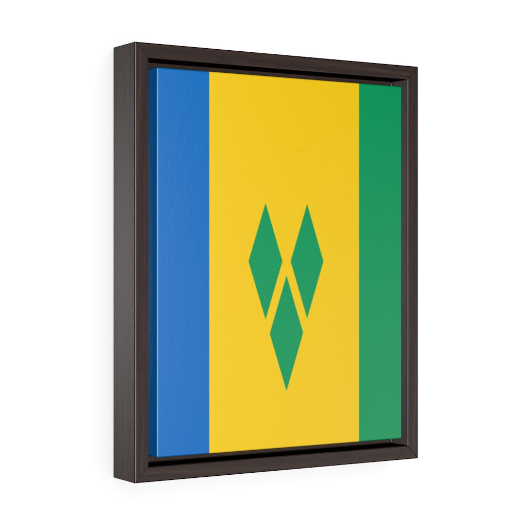 SAINT VINCENT AND THE GRENADINES Vertical Framed Premium Gallery Wrap Canvas