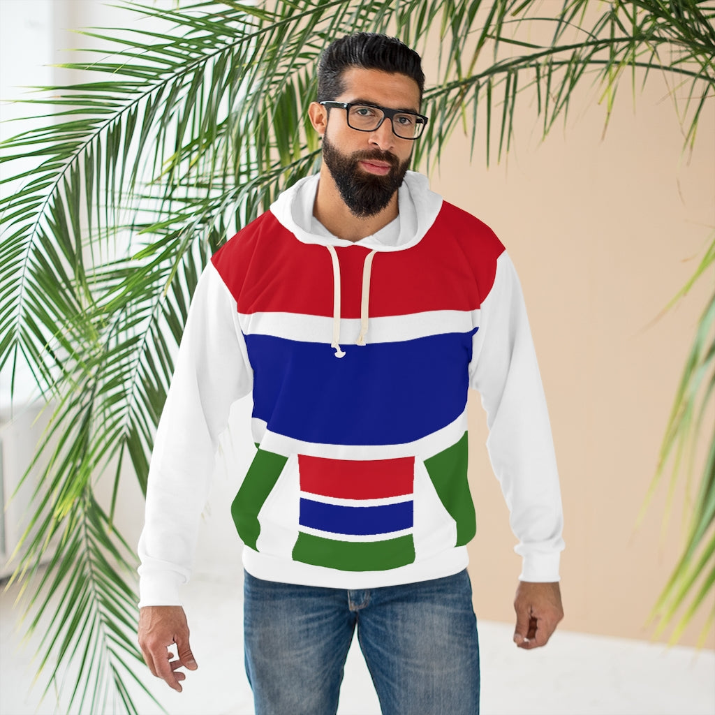 Gambia AOP Unisex Pullover Hoodie