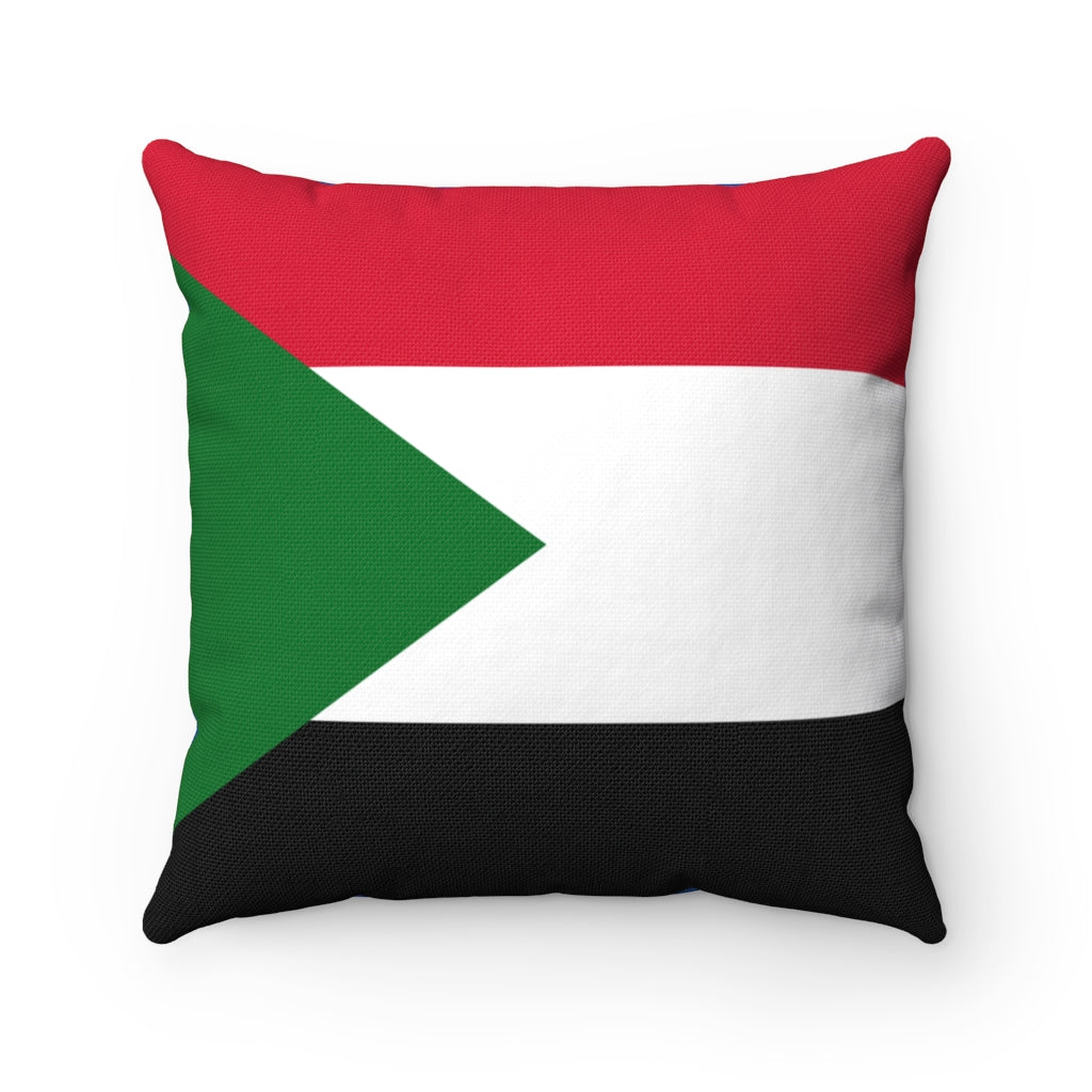 Sudan flag Spun Polyester Square Pillow