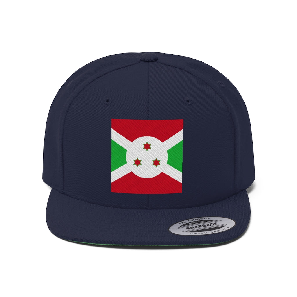 BURUNDI Unisex Flat Bill Hat