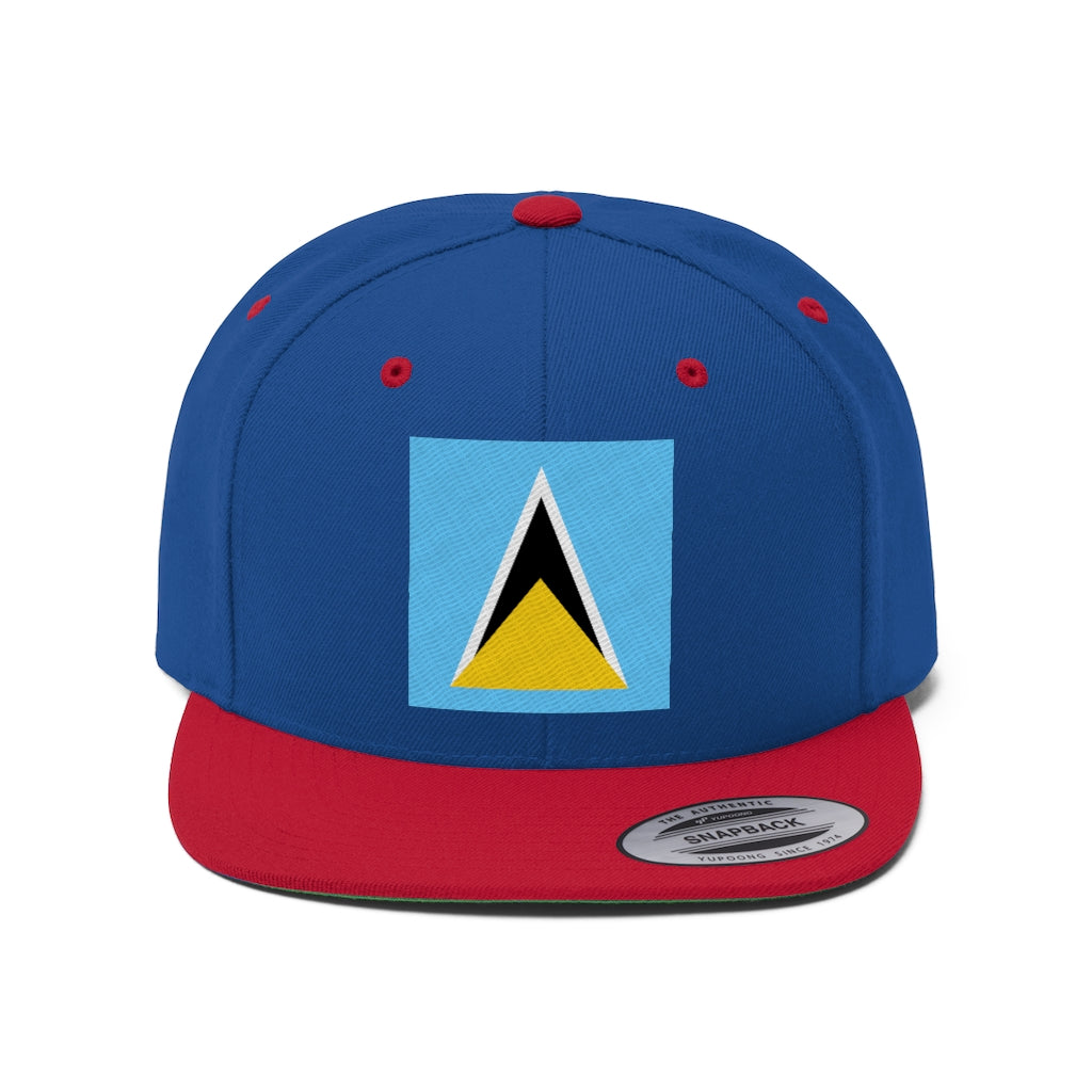 SAINT LUCIA Unisex Flat Bill Hat