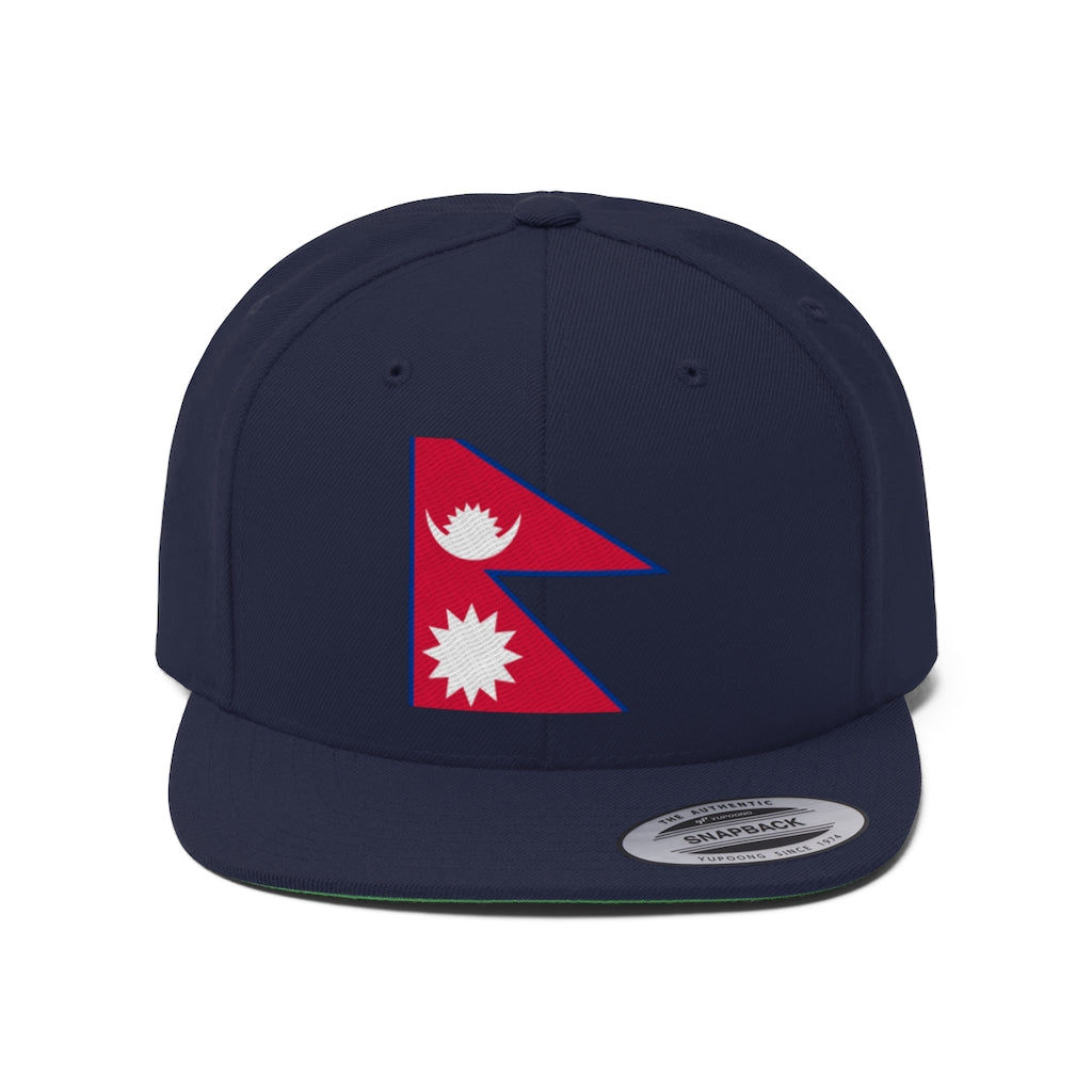 NEPAL Unisex Flat Bill Hat