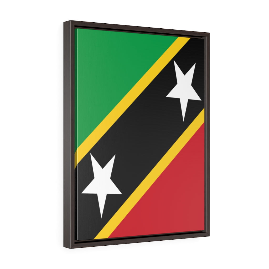 SAINT KITTS AND NEVIS Vertical Framed Premium Gallery Wrap Canvas