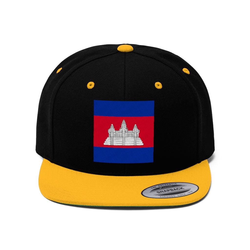 CAMBODIA Unisex Flat Bill Hat