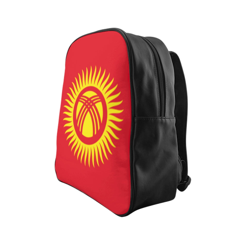 KYRGYZSTAN FLAG School Backpack