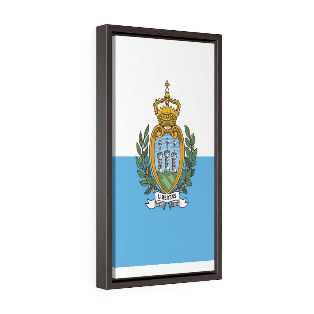 SAN MARINO Vertical Framed Premium Gallery Wrap Canvas