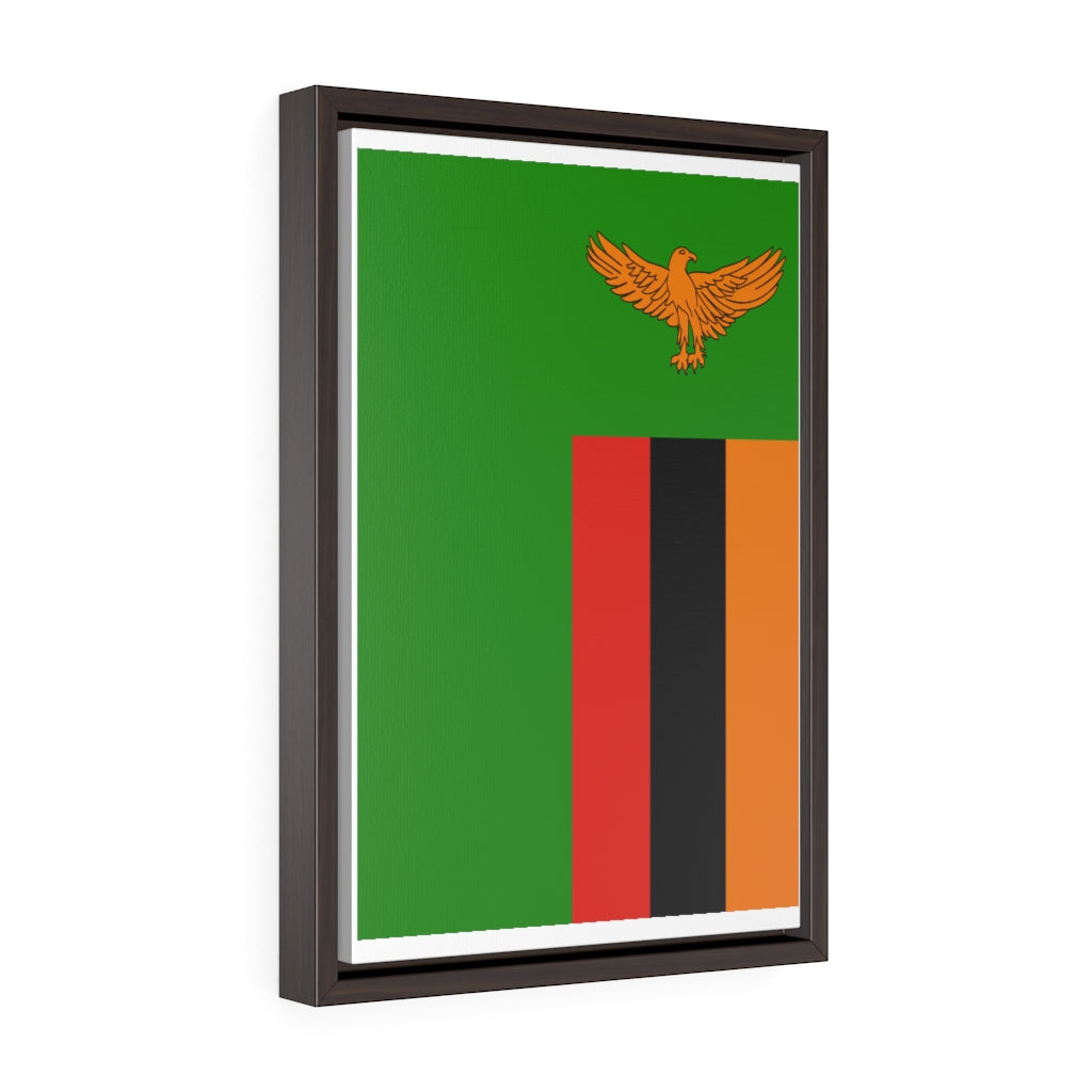 ZAMBIA Vertical Framed Premium Gallery Wrap Canvas