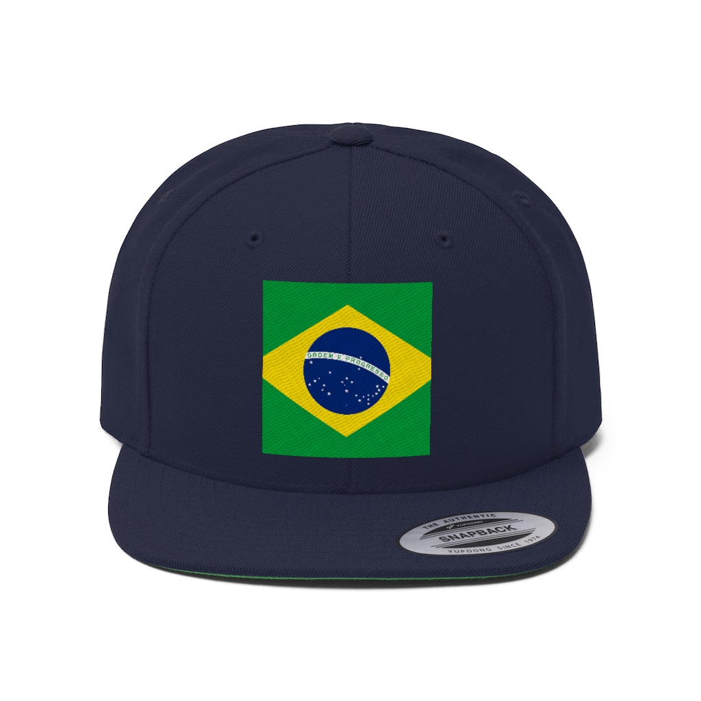 BRAZIL Unisex Flat Bill Hat