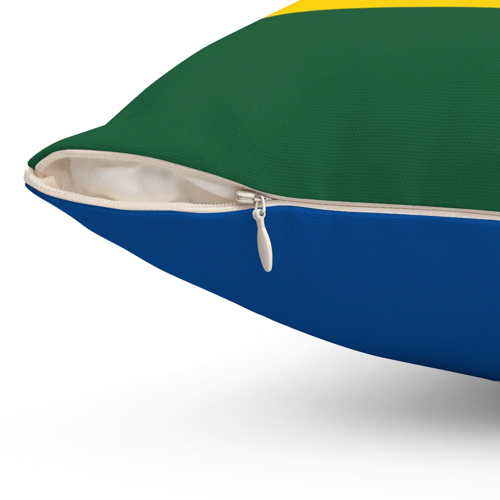 Rwanda flag Spun Polyester Square Pillow