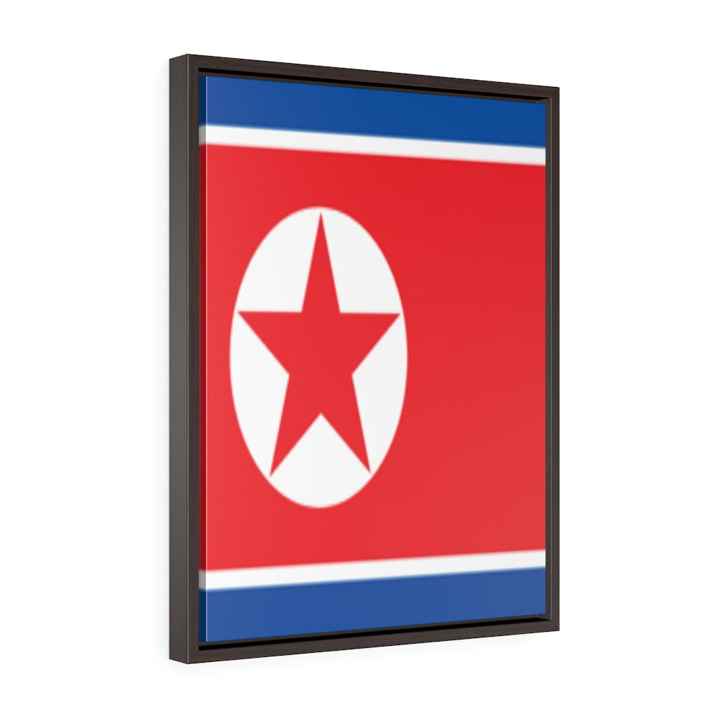 NORTH KOREA Vertical Framed Premium Gallery Wrap Canvas