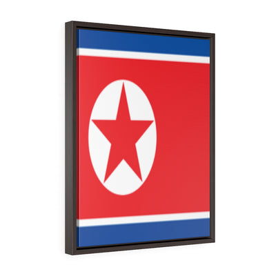 NORTH KOREA Vertical Framed Premium Gallery Wrap Canvas