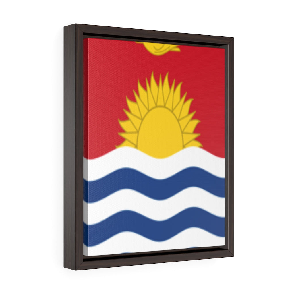 KIRIBATI Vertical Framed Premium Gallery Wrap Canvas