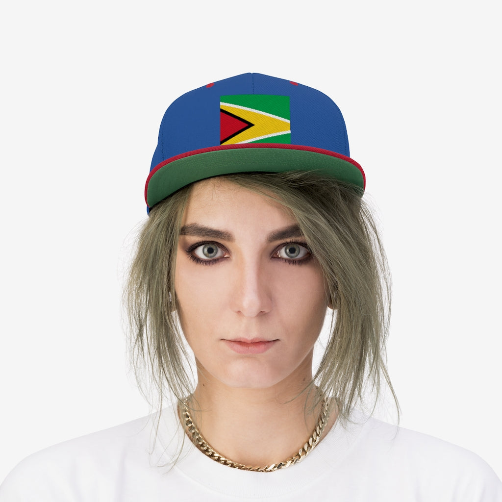 GUYANA Unisex Flat Bill Hat