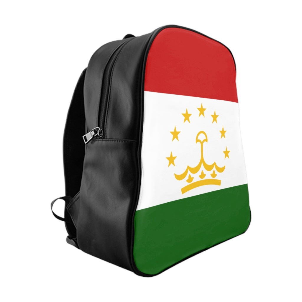 TAJIKISTAN FLAG School Backpack