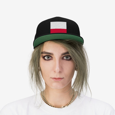 POLAND Unisex Flat Bill Hat