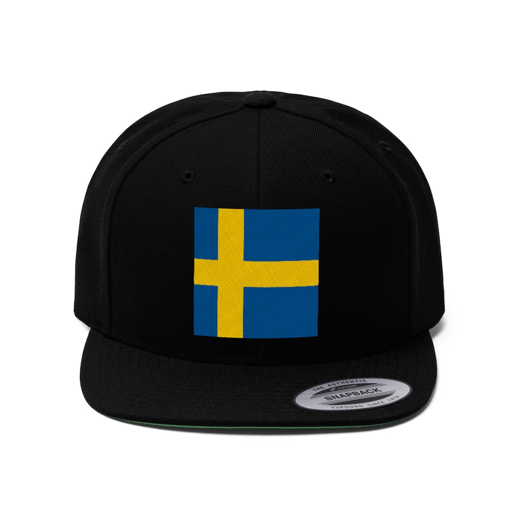 SWEDEN Unisex Flat Bill Hat