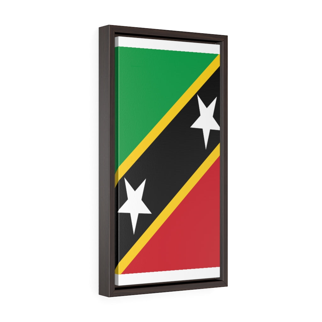 SAINT KITTS AND NEVIS Vertical Framed Premium Gallery Wrap Canvas