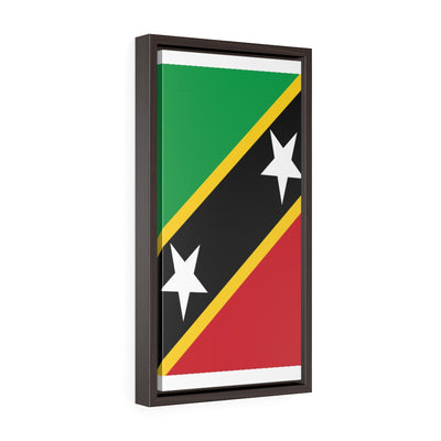 SAINT KITTS AND NEVIS Vertical Framed Premium Gallery Wrap Canvas