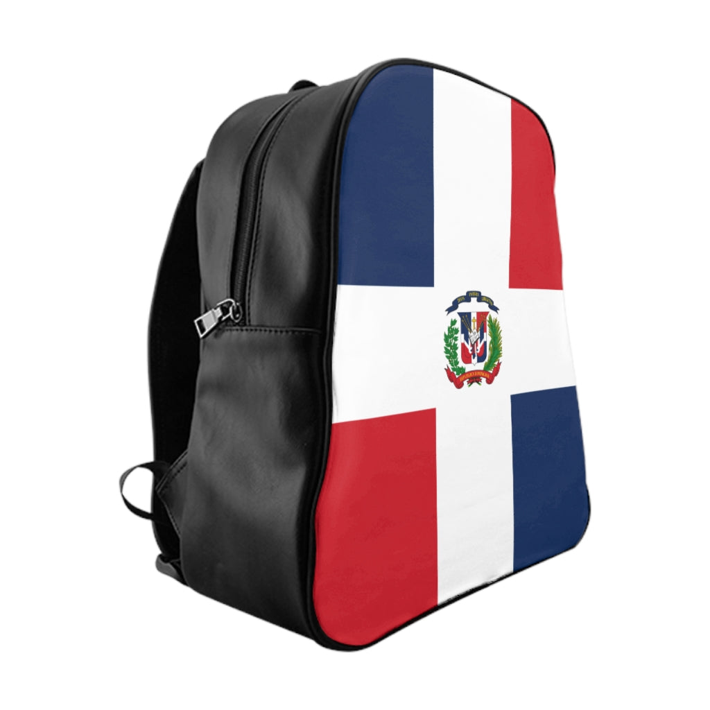 DOMINICAN REPUBLIC FLAG School Backpack