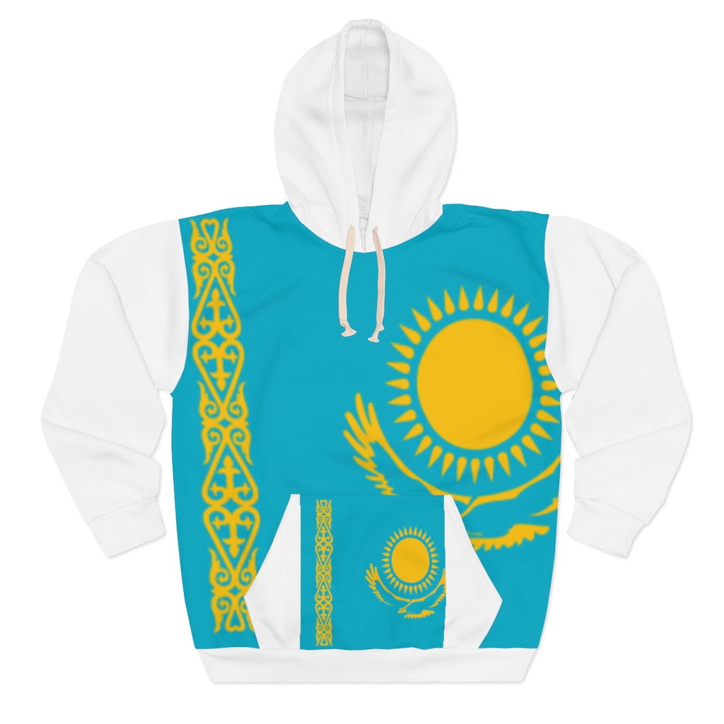 Kazakhstan AOP Unisex Pullover Hoodie