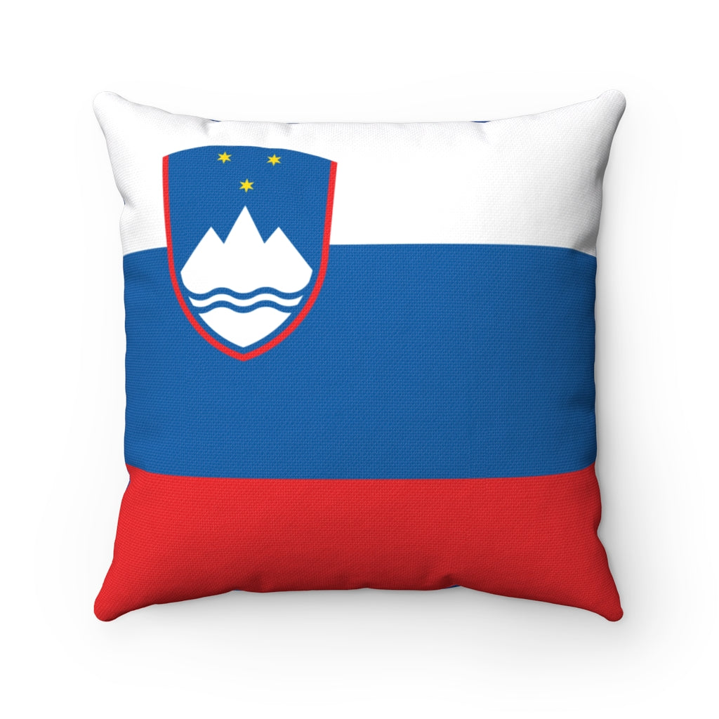 Slovenia flag Spun Polyester Square Pillow