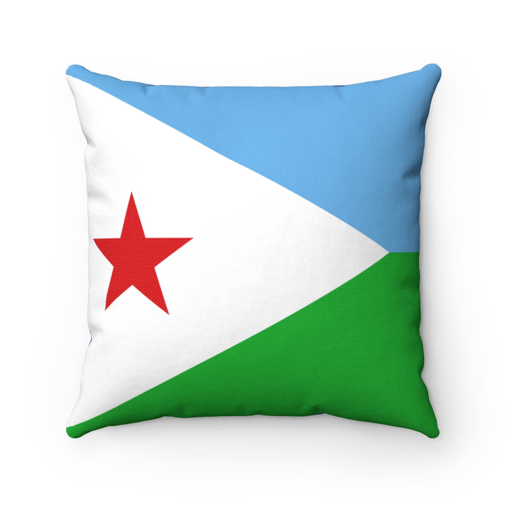 Dijiboiti flag Spun Polyester Square Pillow