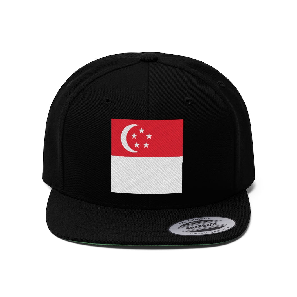 SINGAPORE Unisex Flat Bill Hat