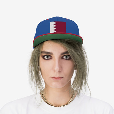 QATAR Unisex Flat Bill Hat