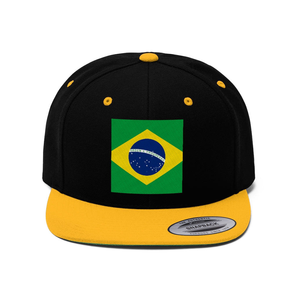 BRAZIL Unisex Flat Bill Hat