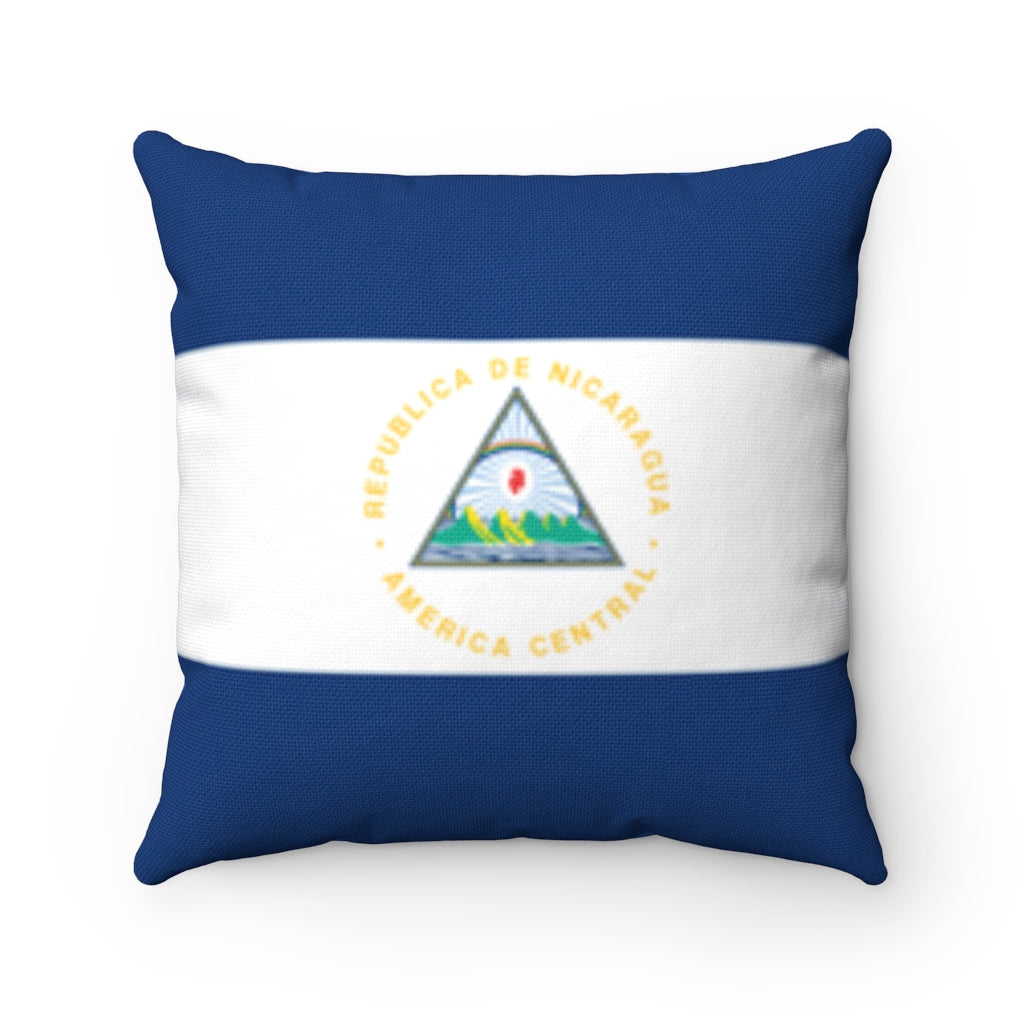 Ncuragua flag Spun Polyester Square Pillow