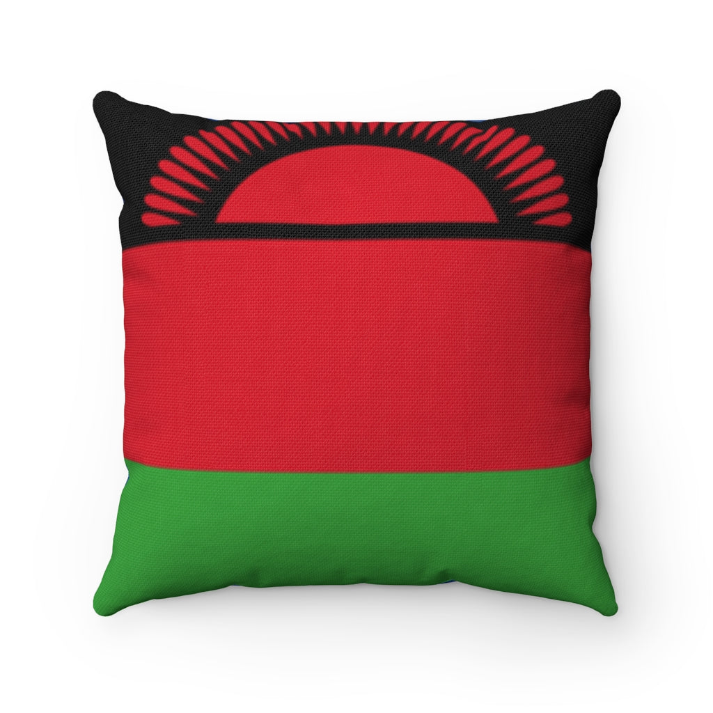 Malawi flag Spun Polyester Square Pillow