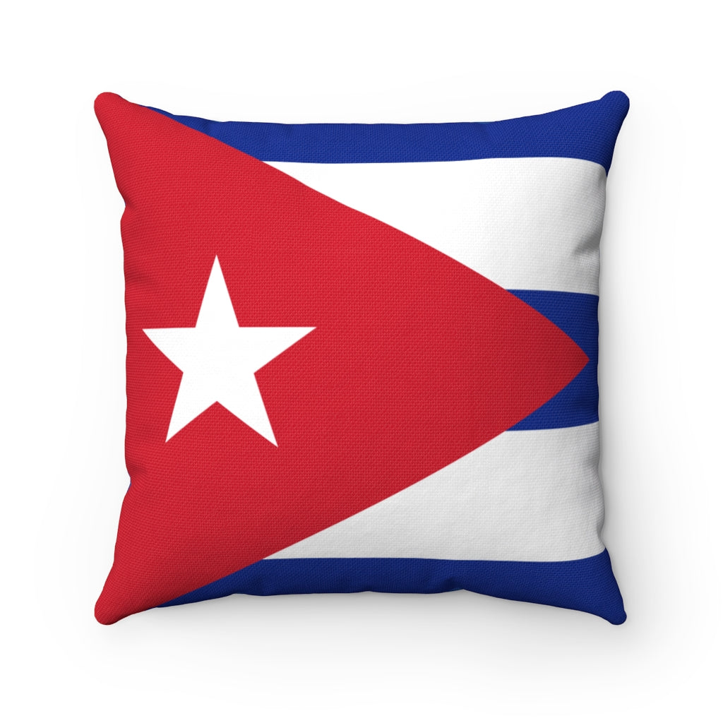 Cuba flag Spun Polyester Square Pillow